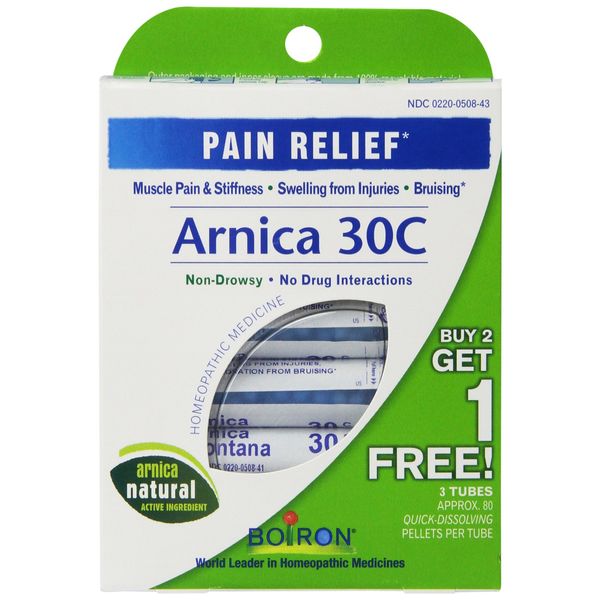 Arnica 30C Great Value 3 Tubes Single Pack Boiron
