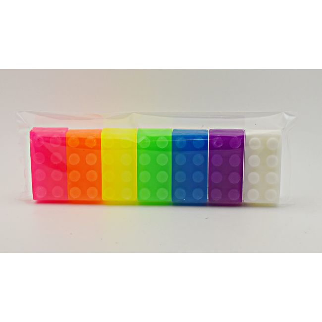 2 x Brick Soap Neon Rainbow Gift Set (14 Mini Soaps)