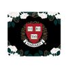 Mouse Pad, Fabric, Harvard University Standard/Floral White