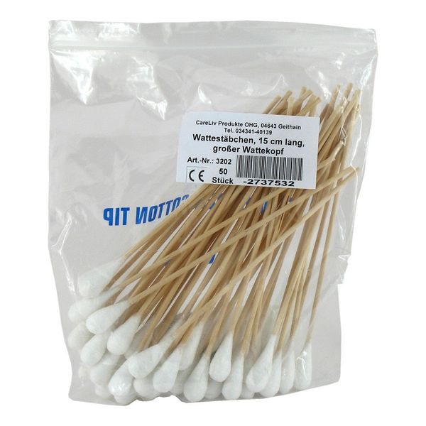 Cotton Wool with Cotton Head 15 cm Medium Pack of 100