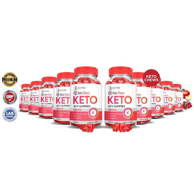 Keto Chews ACV Gummies 1000MG Apple Cider Vinegar 600 Gummys