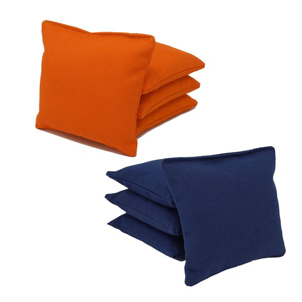 Cornhole Bags Set - (4 Navy Blue, 4 Orange) By Free Donkey Sports