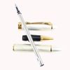 Gullor 450 Rollerball Pen with Golden Ring - White