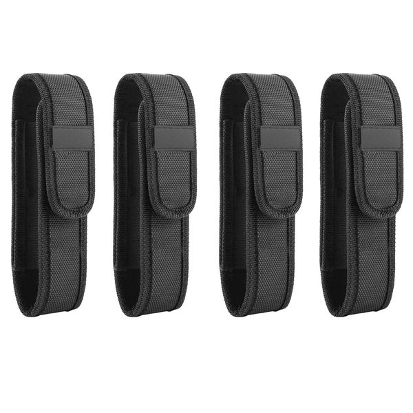 4-Pack Flashlight Holster Carry Case Holder for 5"-7" Flash Light