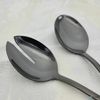 Elyon Tableware 3 Piece Reflective Black Colored Serving Set Salad Servers