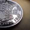 A Silver Dream 1947 Half Crown Green Tassel Coin Keyring