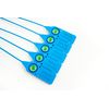 Blue 220mm Plastic Security Seals. High Strength Numbered Tags Pull Ties Anti-Tamper (100)