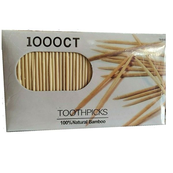 1000 Count 100% Natural Bamboo Toothpicks – Kitchen Essential