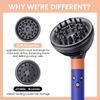 AIRUISH Upgraded Diffuser Wave Curl for Dyson Airwrap, Attachment Diffuser Nozzle Dome and Diffuse Modes, For All Models of Dyson Curling Iron