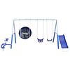 XDP Recreation Free N' Swing Swing Set, Gray, 91"D x 168"W x 74"H