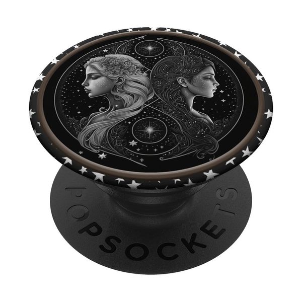 Zodiac sign twins PopSockets with interchangeable PopGrip