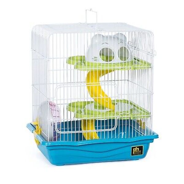 Small Portable Hamster Cage With Ramp Hamster  Haven Blue Prevue Pet Products