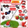 Cordless String Trimmer, Edger WeedWhacker Grass Eater Lawn Cutter w/2* Battery