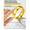 PROSTEEL Wedding Ring Gold Plated simple matching couple rings