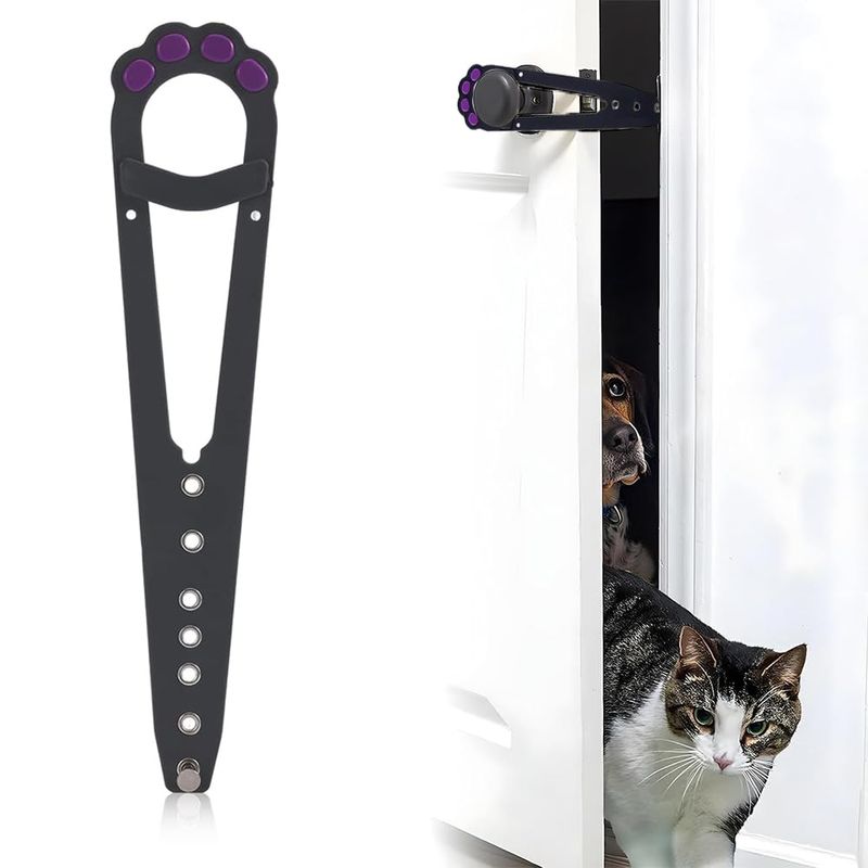 Cat Door Latch Holder Universal Door Strap Pets Alternative Door Locks ...