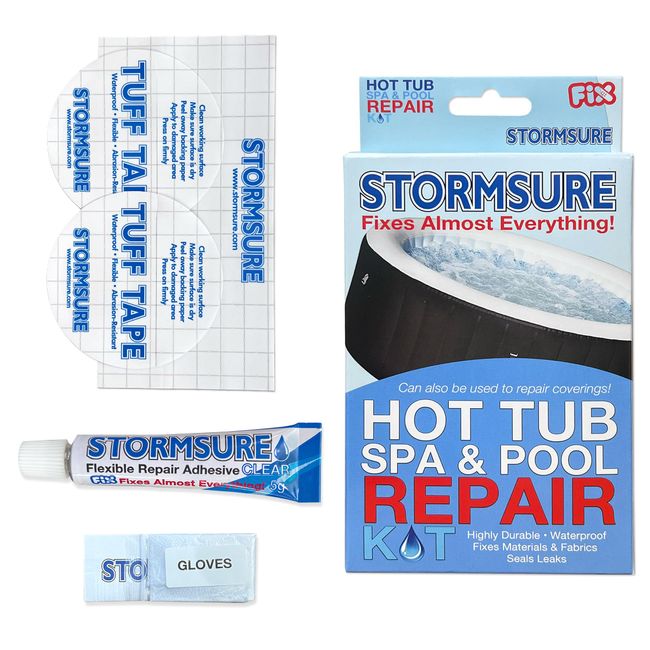 Stormsure Hot Tub, Spa & Pool Repair Kit: Durable & Waterproof Patch System for Effective Leak Sealing and Cover Repairs