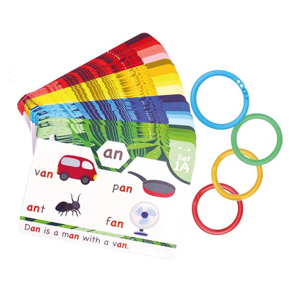 Phonics Flash Cards - Learn to Read in 20 Phonic Stages - Digraphs CVC Blends