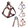 Dog Harness Leash Set, Breathable,Adjustable,Dog Lead and Harness No Pull Small Medium Large dog (Zigzag, M)