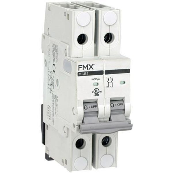 MCB4-L40-2P-D8, Mini Circuit Breaker, UL 489, 2-Pole, 8A
