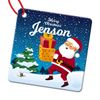 Personalised Any Name Square Christmas Bauble Tree Decoration Gift Present 164