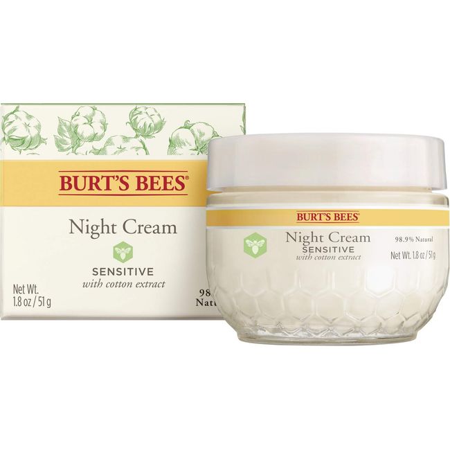 Burt's Bees Sensitive Solutions Calming Night Cream,1.8 Oz (package May Vary), 1.8 ounces