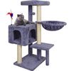 Multifunction Cat Tree Has Cozy Hammock & Hanging Ball, Cat Tower With