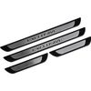 Axenture Universal Chrome Door Sill Trim Plate Covers with Scratch Guard - 4 Pcs