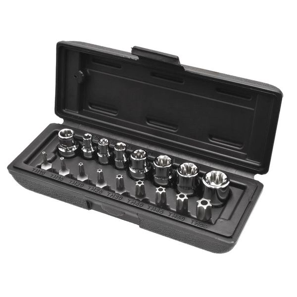 Astro Products E-Type Socket & Anti-Fiddle Hex Robe Bit Set (17 Pieces)