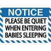 Graphical Warehouse Notice Please Be Quiet Babies Sleeping Floor Sign-30
