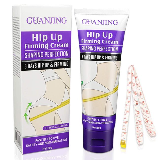 FERCAISH Hip Lift Up Cream Butt Enhancement Cream, Tight Hip Curve Butt Lifting Cream with Rope Ruler Cellulite Cream Plump Butt Firming for Women