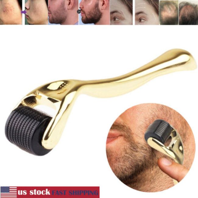 Beard Derma 540 Titanium Premium Micro Roller For Acne Scars Wrinkles Hair Loss