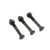 Industrial Square 2" x 2 1/2" Frame Fulcrum Strong Arm Gate Latch - Black