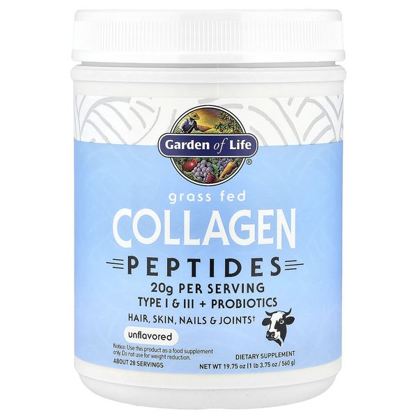 Grass Fed Collagen Peptides, Unflavored, 19.75 oz (560 g)