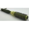 Round Hair Brush with Retractable Sectioning Pick (Small 25mm, Dark Green)