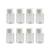 12 PCS 15 ML 0.5 OZ Plastic Clear Bottles Empty Container with White Screw Cap Solid Powder Case Refillable Storage Holder Sample Jar for Dispense Different Items