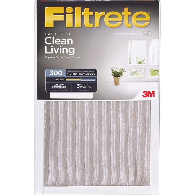 3M Filtrete 300 Basic Dust Clean Living 20x30x1 Single Filter