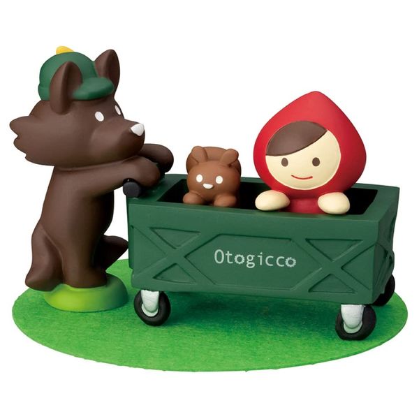 Decore Corporation TG-86652 Miniature Miscellaneous Goods Otobiko Camping Little Red Riding Hood Mascot Set, Carry Cart, Miniature, Interior with Felt Mat