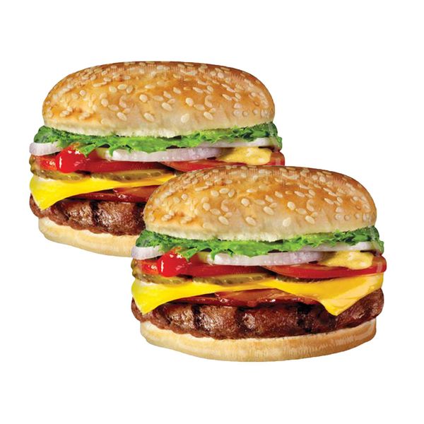 Set of 2 Jumbo 31" Realistic Cheeseburger Party Balloons