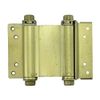 4" Brass Plated Double Action Spring Hinges (Pack of 2)