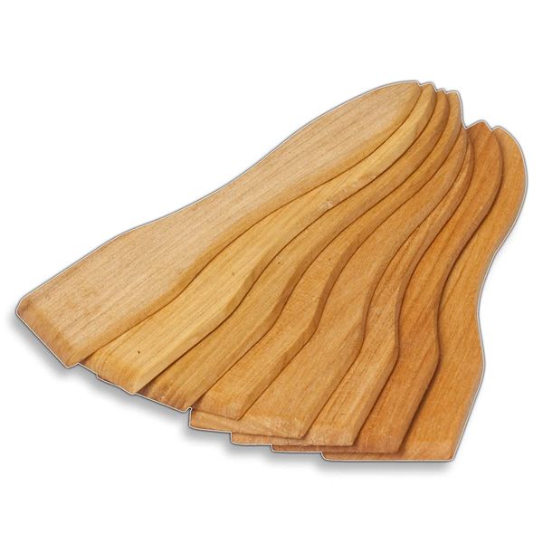 HOFMEISTER® 2x 8er-Set Raclette-Schaber Aus Hochwertigem Kirsch-Holz, 13 cm, Schont Beschichtete Pfännchen, Hitzebeständiger Spachtel Aus Europa, Stabiles Zubehör