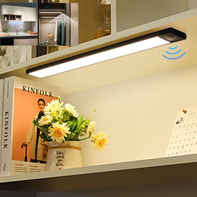 New LED Night Light 20cm/30cm/40cm Led Lights USB Rechargeable Motion  Sensor For Kitchen Wardrobe Cabinet Lighting Aluminum LED