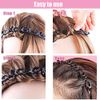 Double Bangs Hairstyle Hairpin, 2pcs Hairpin Headbands, Twist and Clip Headband/Korean Braided Headband/Hairpin Hair Band/DIY Hairband Non-slip/Double Layer Twist Plait Headband for Women Girls