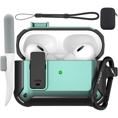 Valkit Armor Series Full-Body AirPods Pro Case for 2nd/1st Generation, 2022/2019, Carabiner Included