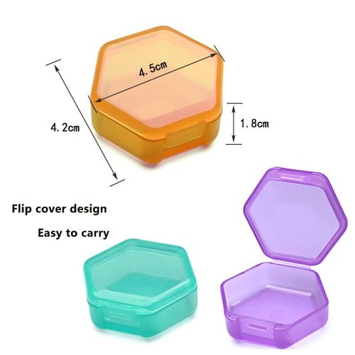 3 Pcs Pill Organizer Small Travel Pill Box Waterproof Portable Tablet Case Medicine Holders Mini Organiser for Vitamins, Supplements, Medication Outdoor Travel Camping (3 Colors)