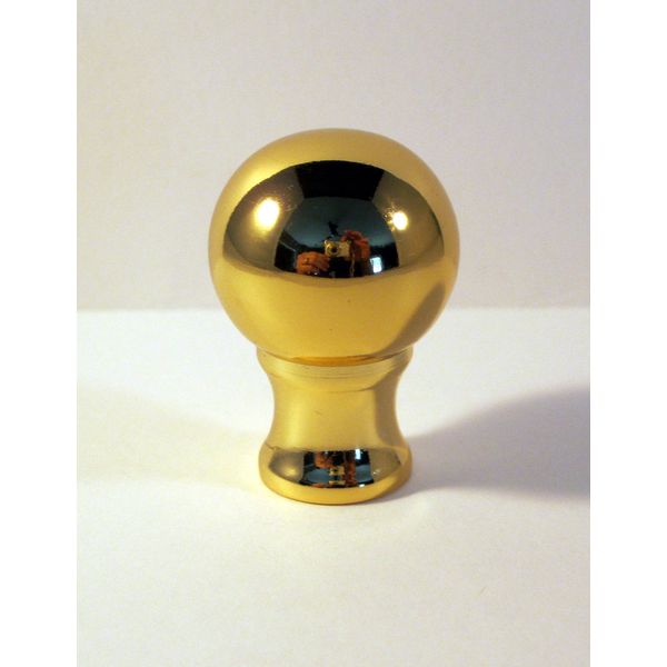 Lamp Finial, Machined Metal Lamp Finial Ball Design Polished Brass Finish