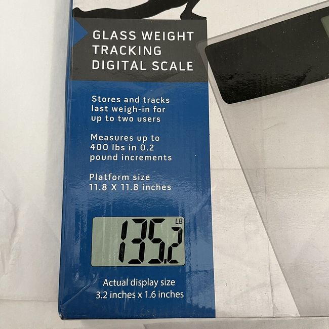 Health o Meter Glass Weight Tracking Digital Scale for Body Weight,  Bathroom Scale, 2 Users, Accuracy & Precision, LCD Display, 400 lbs  Capacity