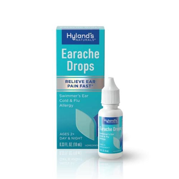 Hyland's Earache Drops, Natural Relief of Cold & Flu, White, 0.33 Fl Oz