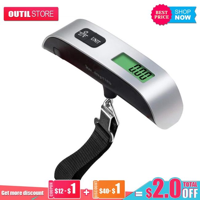 1 Digital Luggage Scale Baggage Travel Portable Suitcase Bag