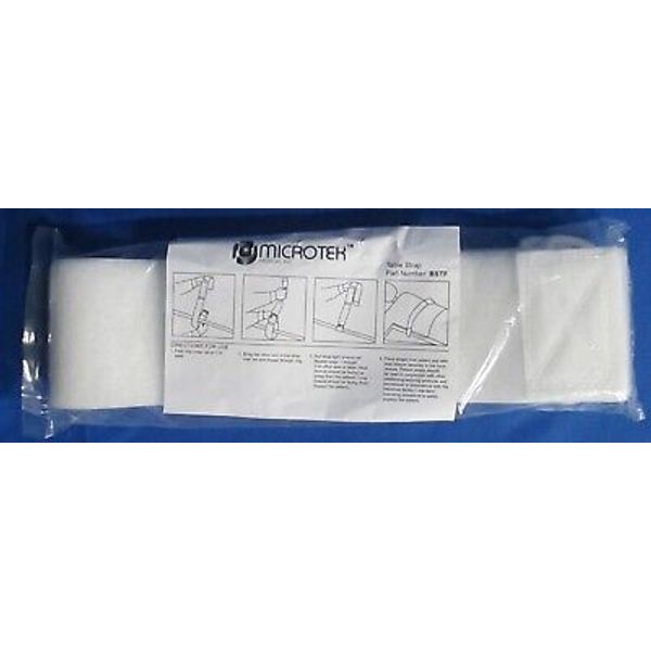 Microtek Table Gurney Strap Disposable w/Hook and Loop Closure #BSTF