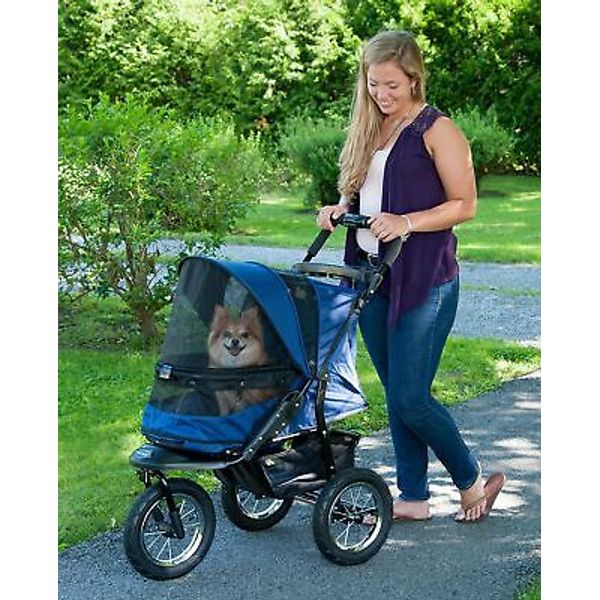 Pet stroller, suitable for cats/dogs,no zipper entry, easy folding with one hand